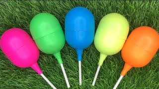 New Glitter Rainbow Lollipop Candy I Cutting | ASMR | Satisfying Video