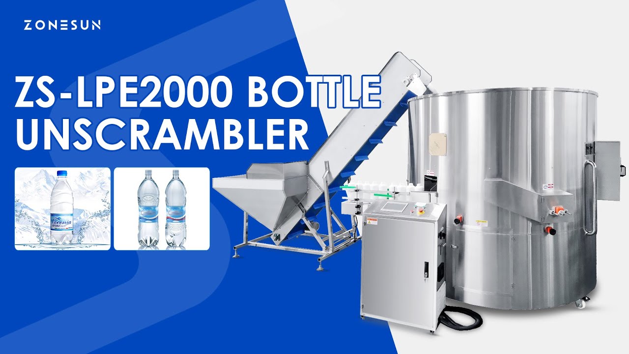 ZONESUN Automatic High Speed Bottle Unscrambler Sorting Machine ZS-LPE2000