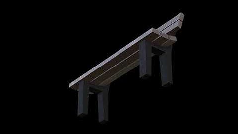 bench low poly