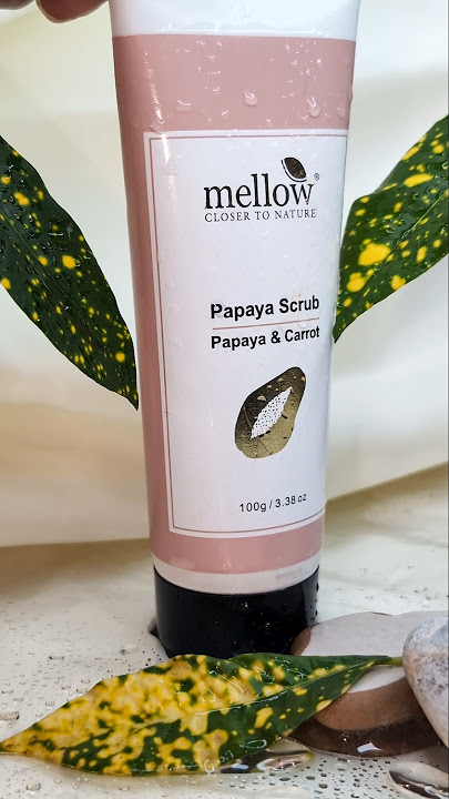mellow face scrub 💕 #brightenskin #skincareroutine #facescrub #mellow