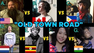 Which one is better?|Lil Nasx- old town road|cover song|7 countries #song