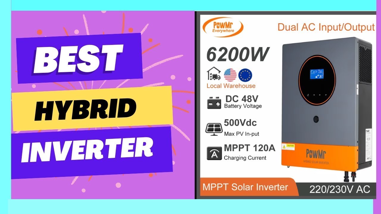 Best Top Selling PowMr Hybrid Inverter 48V 6200W and 120A MPPT Solar ...