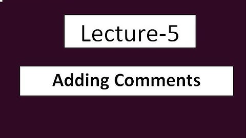 Adding comments in shell Script