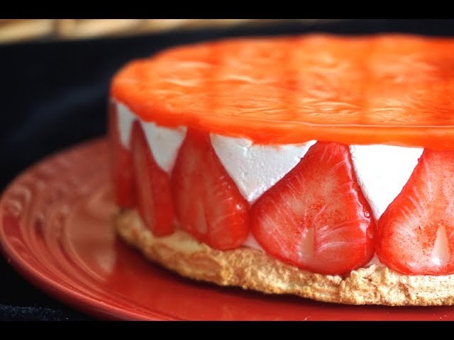 EMOJOIE CUISINEのレシピでスイーツデコ レアチーズケーキ No-Bake Strawberry Cheese cake