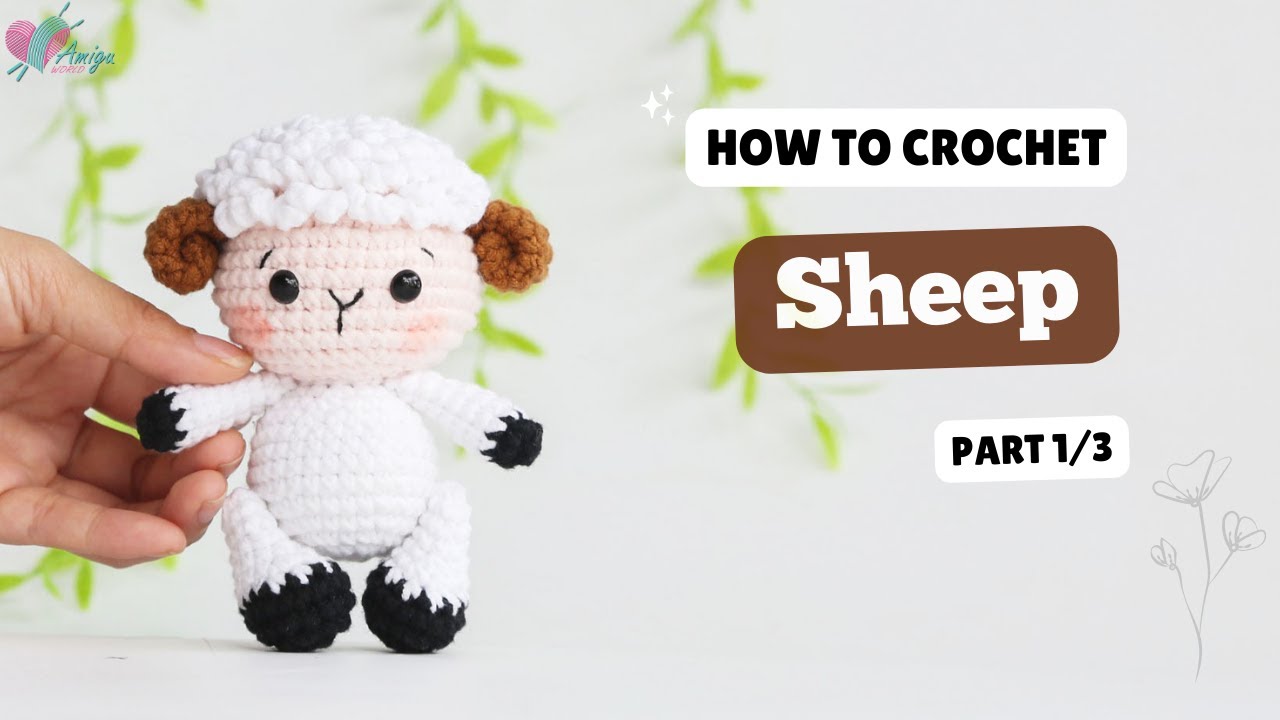 #544 | Amigurumi Sheep (1/3) | Crochet Animals Amigurumi | Free Pattern | @AmiguWorldOfficial