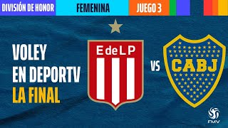 Estudiantes (LP) vs Boca Juniors - FINAL - Juego 3 - División de Honor Metro Femenino de Vóley 2023