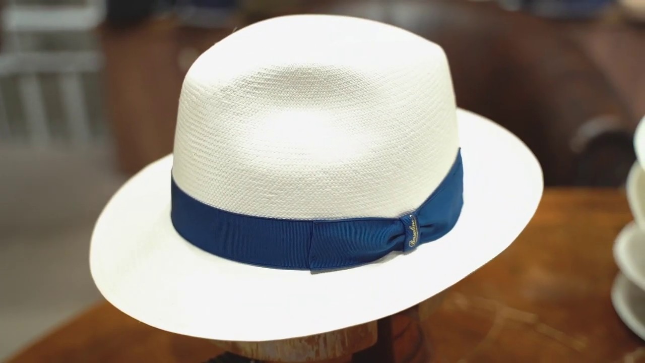 Borsalino Women\'s Straw Panama Hat Ombre White & Blue Size 57 Big Brim Bogart Panama Hat main image 2