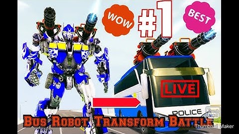 Bus Robot Transform Battle . Part 1 . Irfan Gaming . Playing Android Games.