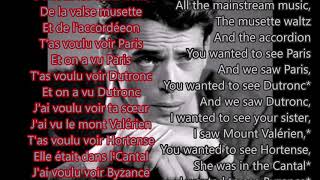 Video thumbnail of "Jacques Brel - Vesoul - English translation and french lyrics"