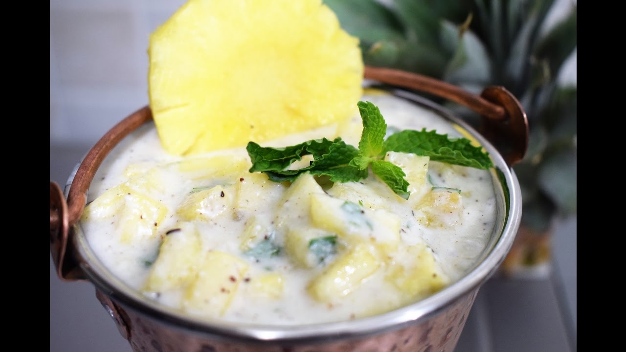 Yummy Pineapple Raita Sweet Pineapple Raita Recipe Raita Recipe
