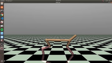 Simulate "half-cheetah" mujoco environment.