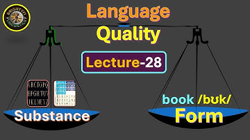 (Lecture-28), Substance and Form in Linguistics, Graphic and Vocal Symbols, Signifier & Signified