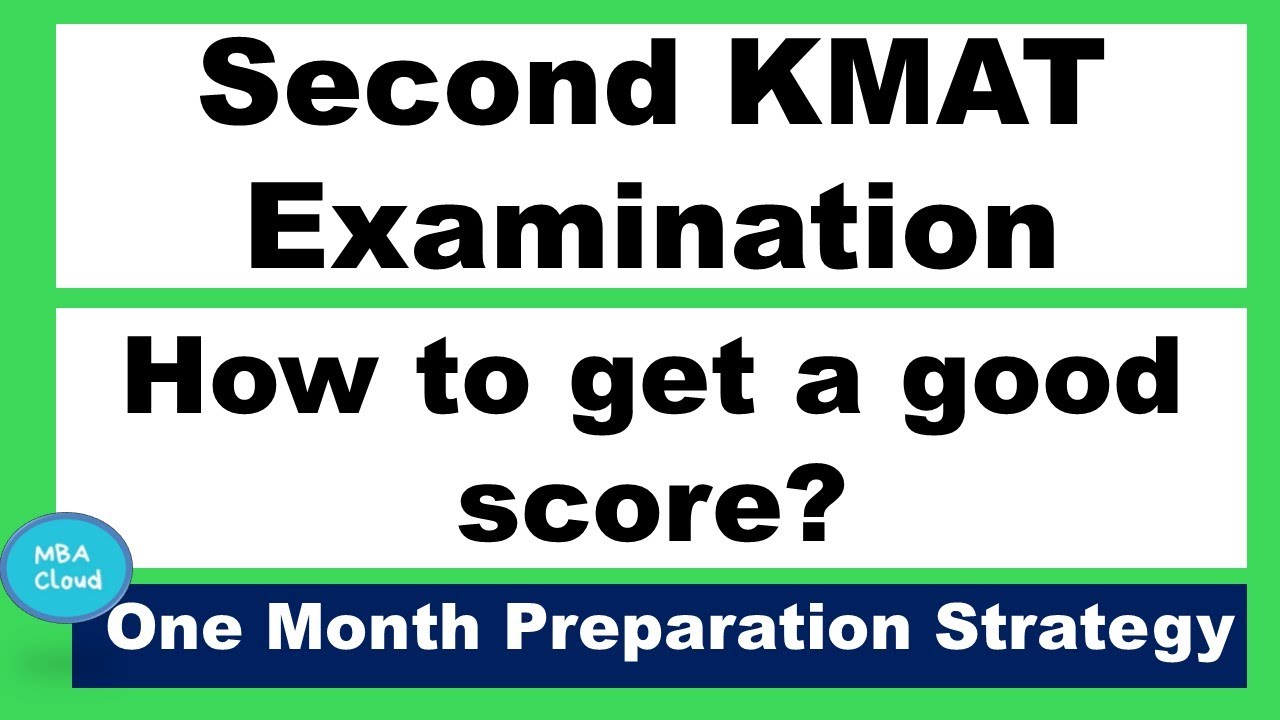 Second KMAT Exam | How to score a good score - YouTube