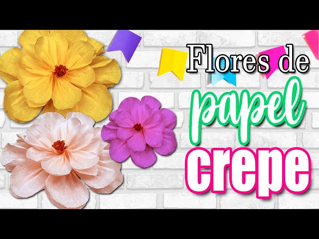 Tutoriales de flores de papel crepé - Flores para Siempre