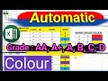 How to Create Automatic Grade Colour in Excel | Cells Highlight in Excel |