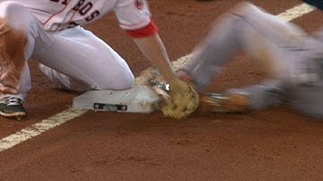 TB@HOU: Rays challenge out call on steal in 3rd