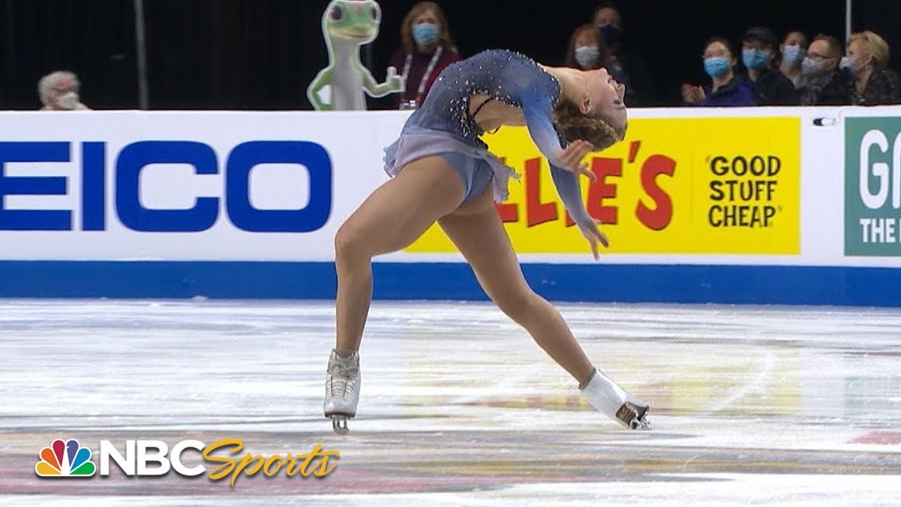 Amber Glenn performs free skate Skate America NBC Sports