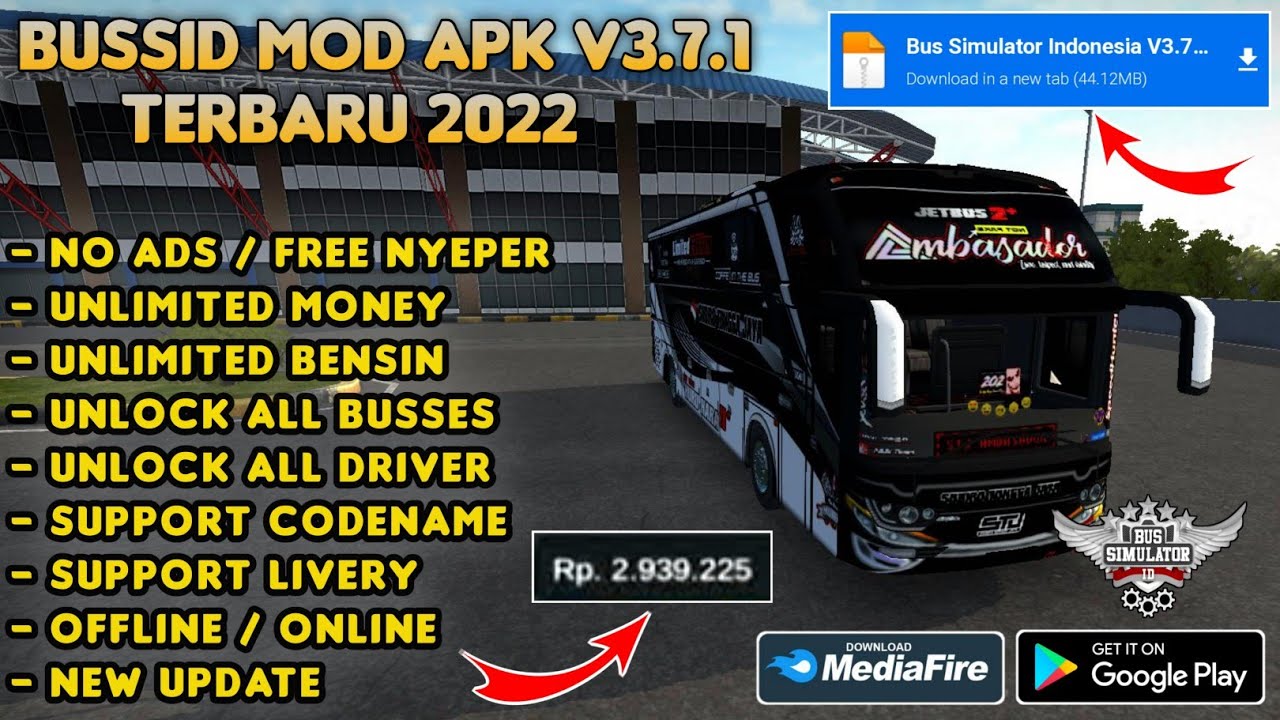 Bussid Mod Apk V3.7.1 Terbaru 2022 - Bus Simulator Indonesia Update 3.7.1  Unlimited Money 01/08/2023