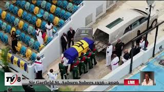 Sir Garfield Sobers departs Kensington Oval for final resting place