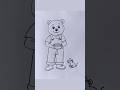 Bear Holding food for Little Rat 🐀 #drawing #youtubeshorts #art #shortsfeed #howtodraw #easydraw