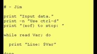 Intro To Korn Shell - 16c Using text files for input