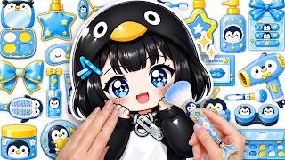 Paper DIY💖Unboxing GuGuGaGa Squishy Book 🐧 GuGu GaGa Penguin Make Up + Skincare + Glow Up ASMR |Tana screenshot 5