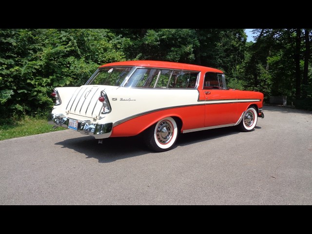 Nomad ステーションワゴン 赤/白 1956 Chevrolet Nomad Station Wagon 265 V8 Red / Beige & Ride on My