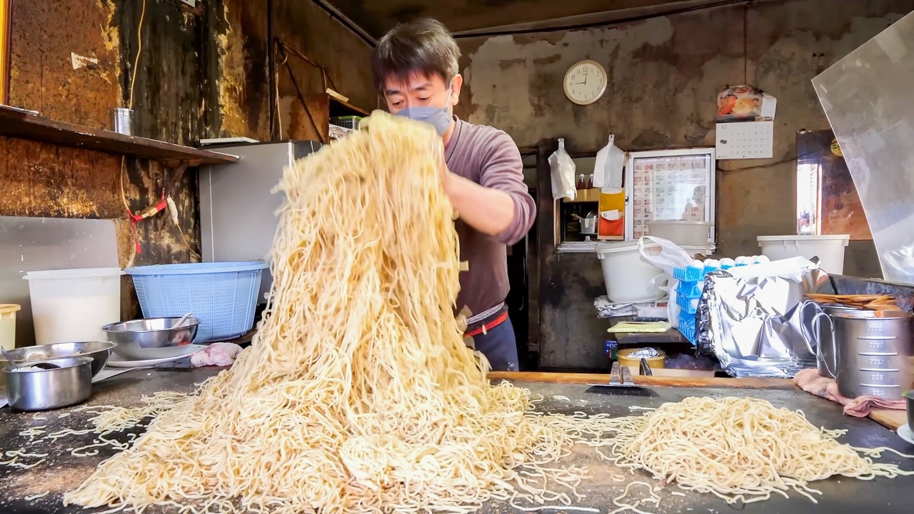 衝撃の爆量焼きそば!毎日15キロ消費するジャンボお好み焼き屋に密着。