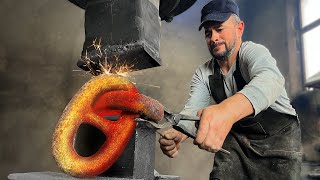 Creating a mirror knife from a large metal chain! Work in the master's forge