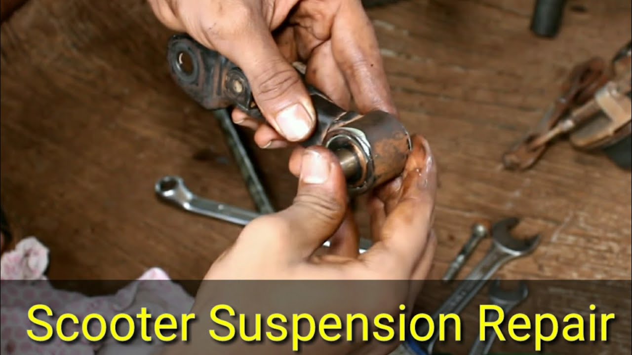 honda activa front suspension repair - YouTube