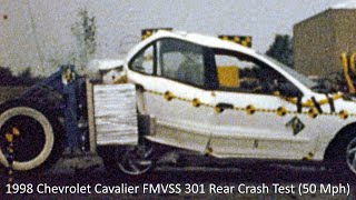 1995-2005 Chevrolet Cavalier Pontiac Sunfire Sedan Fmvss 301 Rear Crash Test 50 Mph