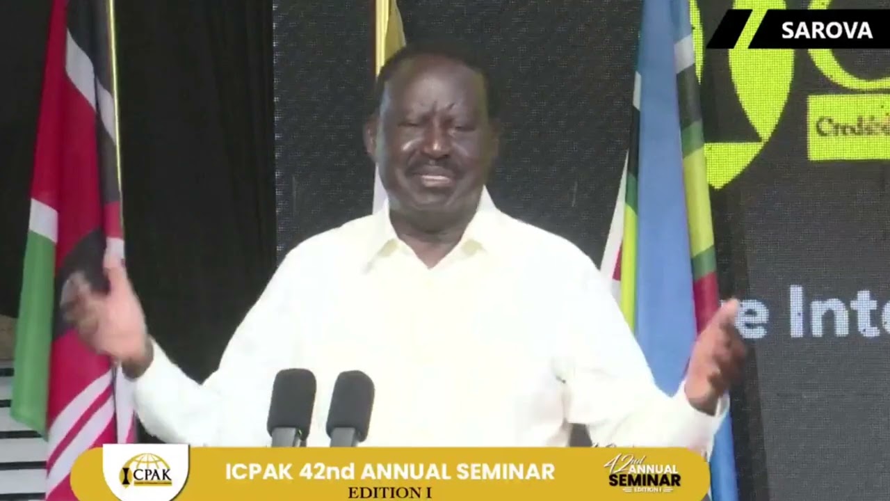 CROWD ERRUPTS as Raila Addresses accountants at the ICPAK 42nd annual seminar in Nairobi