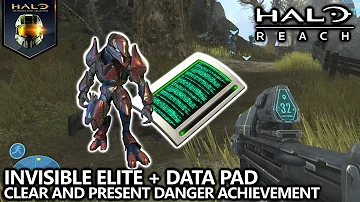 Halo Reach - Clear and Present Danger Achievement Guide - Invisible Elite w/ Data Pad 10