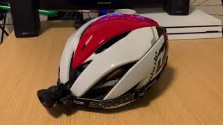 【レビュー】OGK KABUTO AERO R1にヘルメットライトを装着【ブルベ準備】