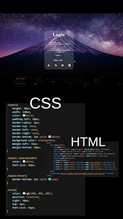 Unique Login Form Create in HTML and CSS Only #coding #html #css - YouTube