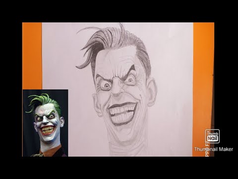 Drawing of joker - YouTube