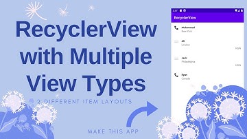 Multi view RecyclerView | getItemViewType() | Android RecyclerView Tutorial