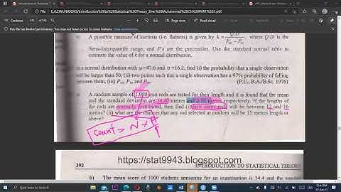 Exercise of Normal Dist.