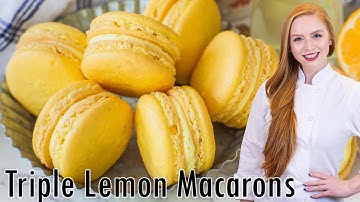 Triple Lemon Macarons Recipe - The BEST Lemon Cookies!! With Lemon Buttercream & Lemon Curd!!