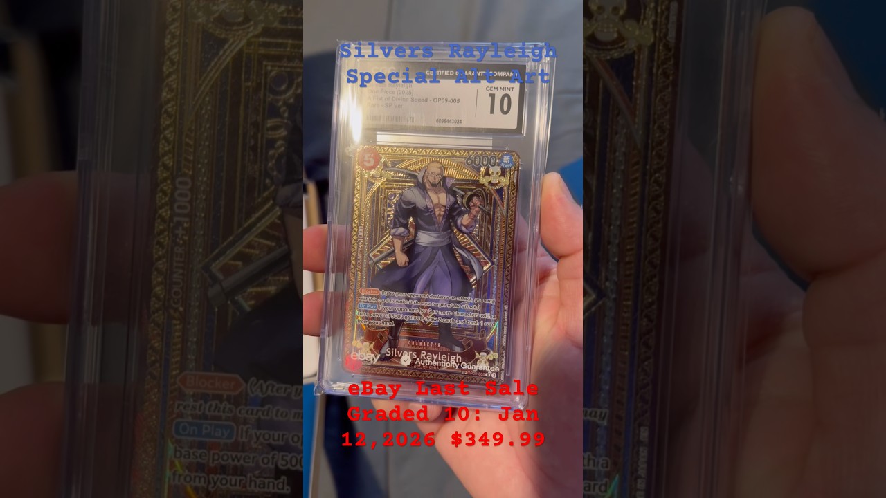 One Piece OP11-005 Silvers Rayleigh SP Gold Stamp A Fist Of Divine Speed CGC 10