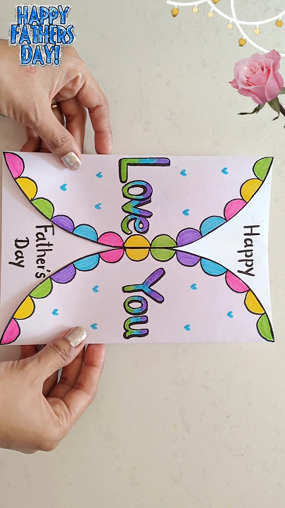 😍😲 Don't Miss💡🎉 Beautiful 💕 Happy Father's Day Card using white paper🫰#art #youtubeshorts #shorts