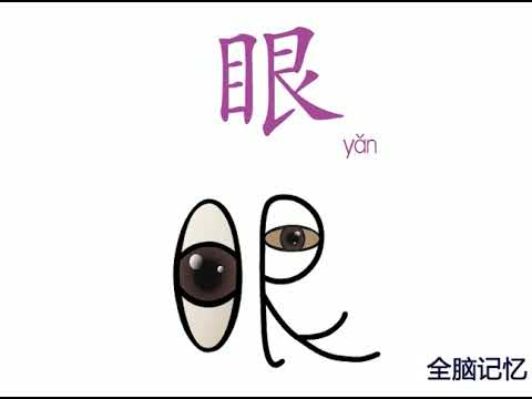 幼儿识字-眼 Learning Chinese Character-eye