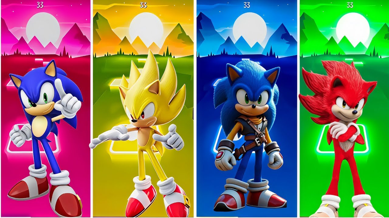 Sonic The Hedgehog 🔴 Knuckles 🔴 Shadow 🔴 Amy Rose || Tiles Hop EDM Rush! | Coffin Dance | Hopverse