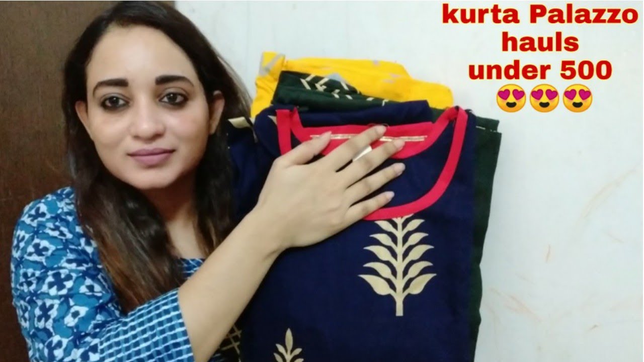 Flipkart kurta Palazzo sets huals under 500Summer कुर्ती सुटस् hauls