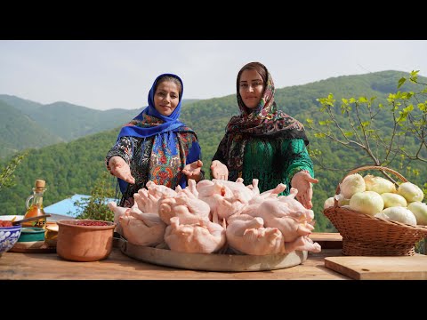 Tavuklar ve Soğanlar Lezzetli Kızamık Pilavına Döndü ♧ Köy Yemekleri