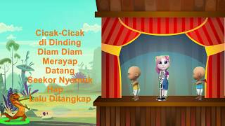 CICAK CICAK DI DINDING VERSI UPIN IPIN DENGAN LIRIK LAGU | SONGS FOR KIDS