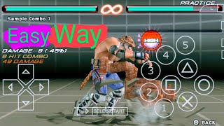 KING SAMPLE COMBO 7 TUTORIAL | WITH INPUT INFORMATION | TEKKEN 6 | ANDROID PPSSPP screenshot 5
