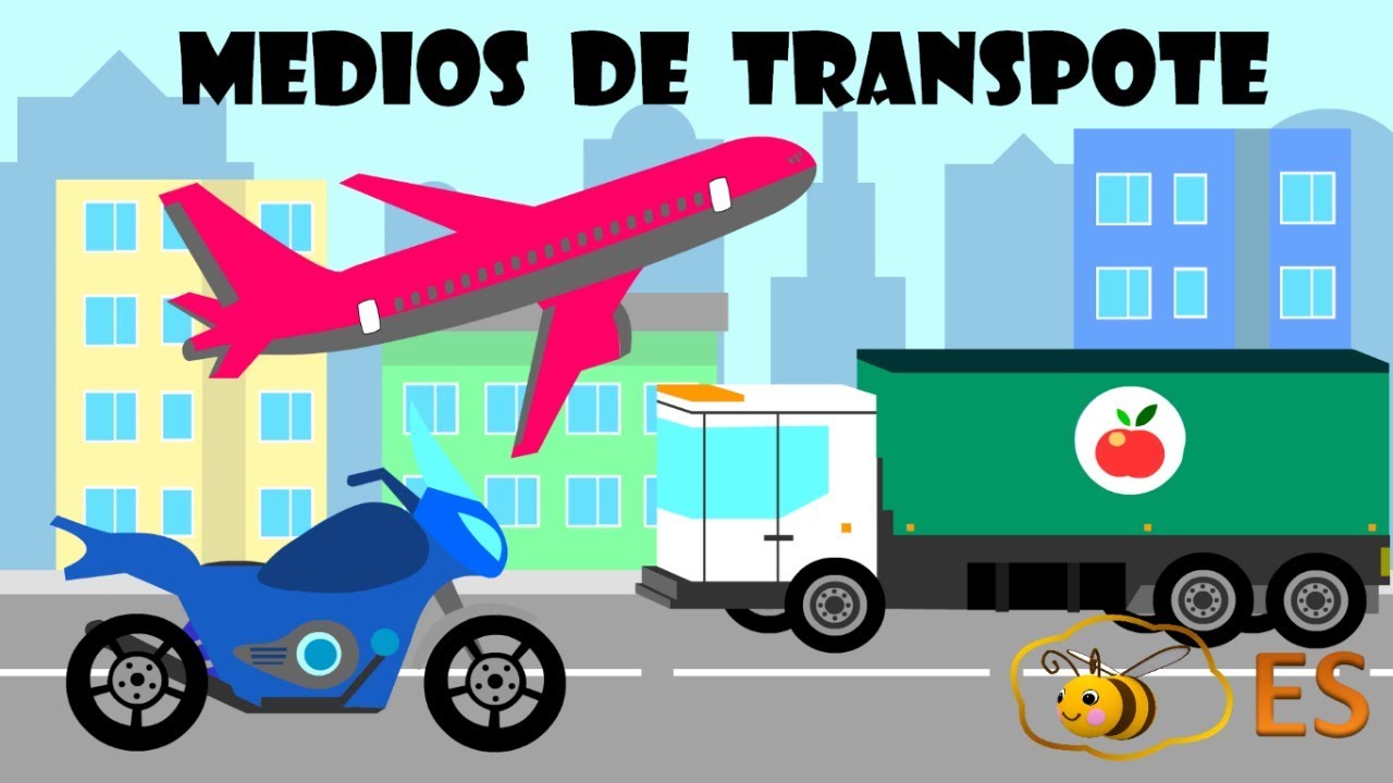 Los medios de transporte y sus sonidos. Dibujo animado educativo para niños  en español - thptnganamst.edu.vn