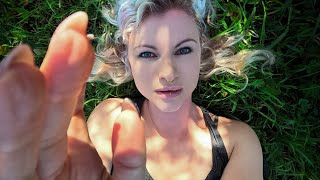 ASMR relax outisde with me, soft spoken personal attention nature