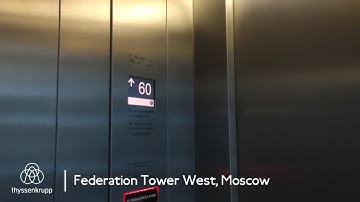 Interesting ThyssenKrupp Evolution shuttle elevator - Federation Tower West, Moscow, RU
